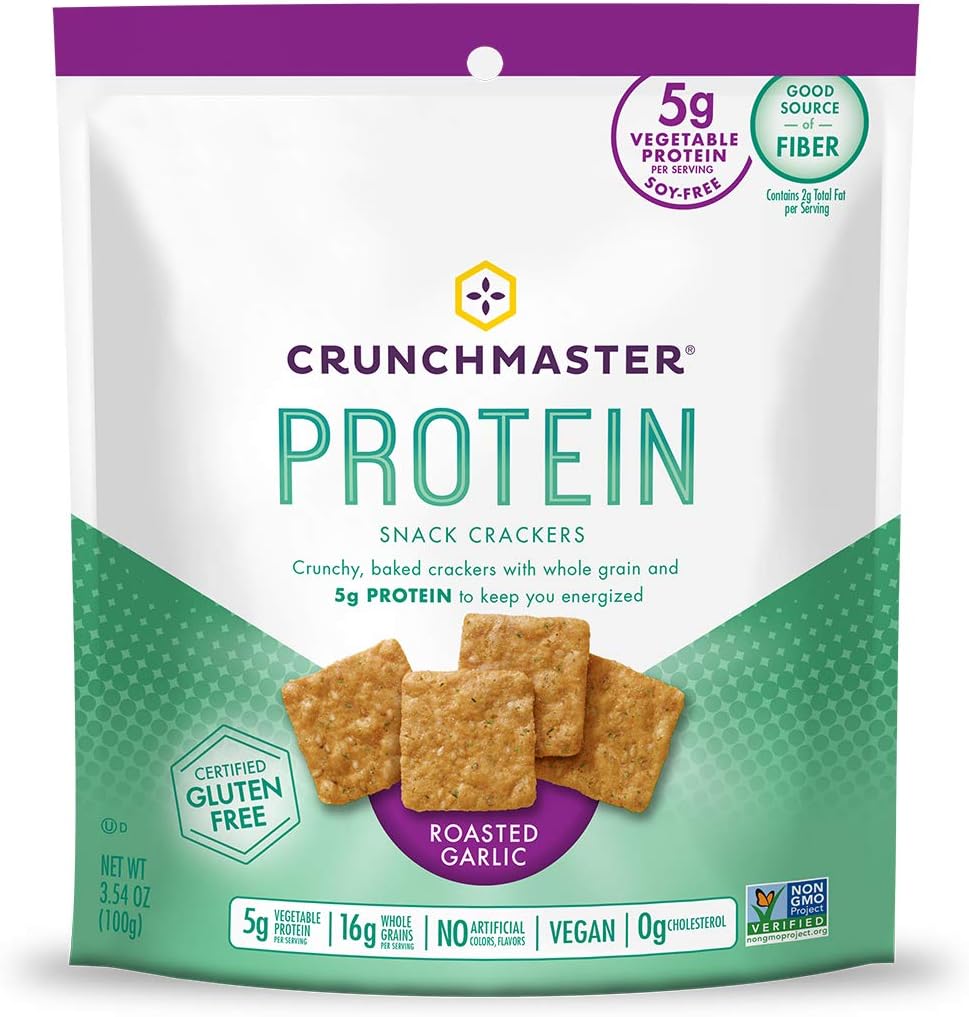 Crunchmaster Protein Snack Crackers, Sea Salt