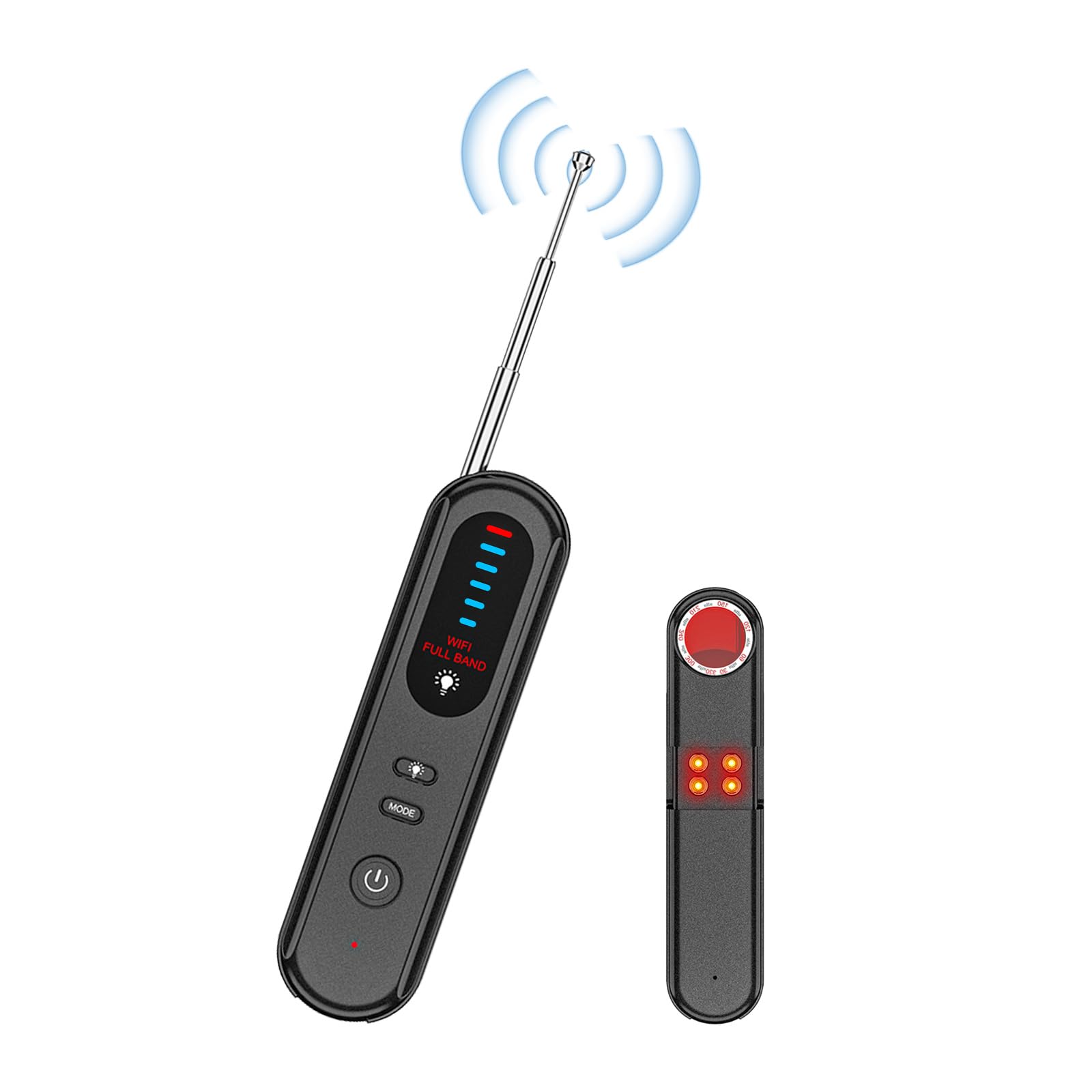 Hidden Camera Detector 2025 - GPS Bug Detection for Hotels Travel Office 6-Level Sensitivity Hidden Device Scanner Black