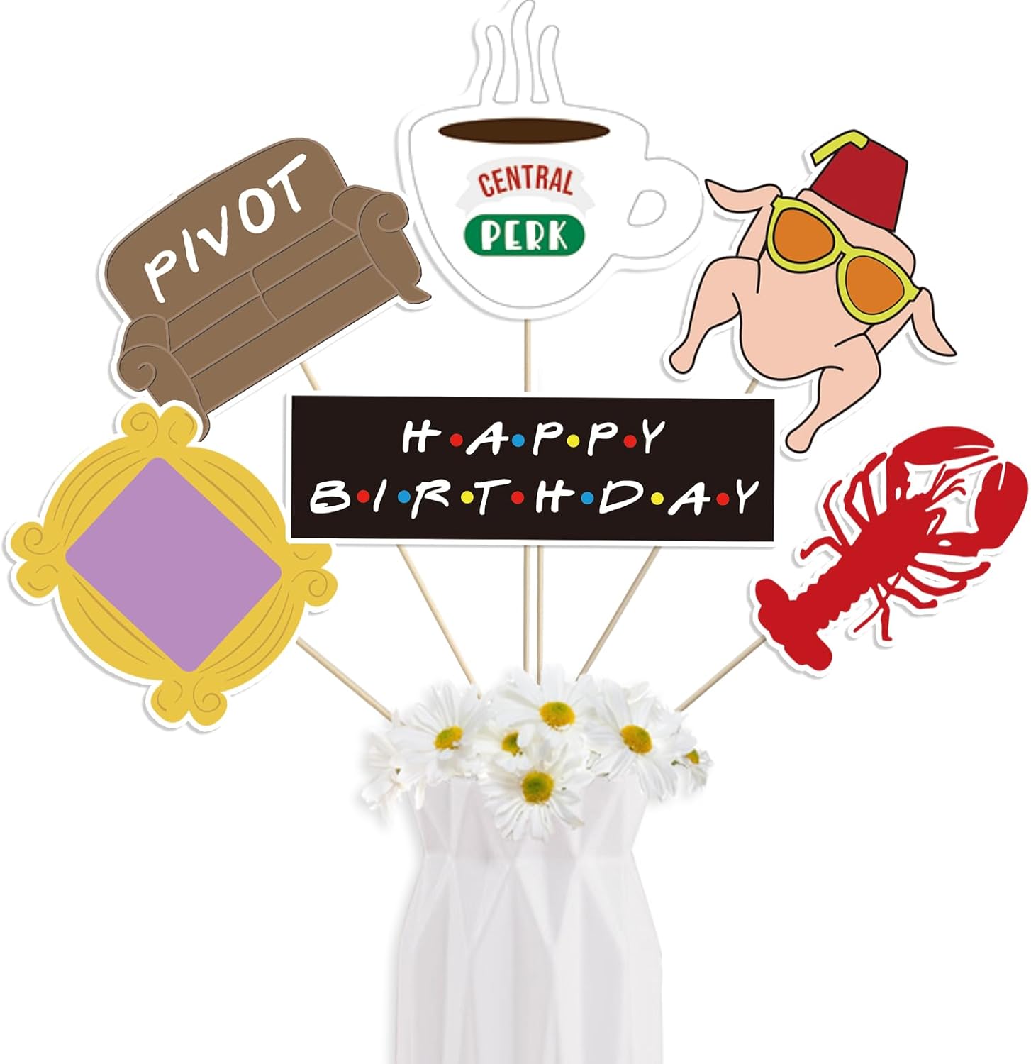 24Pcs Friends Themed Party Decorations Centerpieces Friends Party Decorations Friends TV Show Decorations Friends Bachelorette Party Decorations Friends Party Supplies