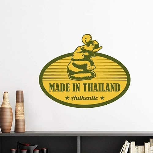 DIYthinker Thai Customs Culture Made in Thailand Vinyl Wall Decoration Sticker Poster Wallpaper Decal Self Adhesive