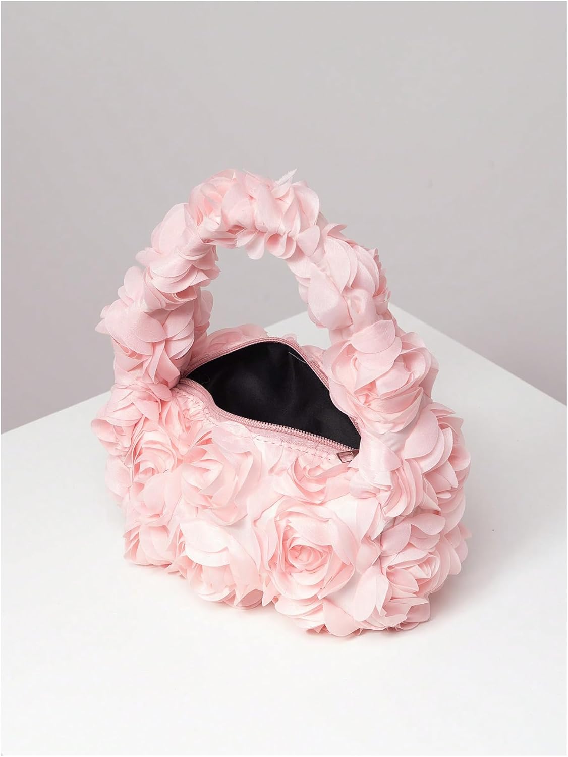 Verdusa Women's 3D Flower Clutch Handbags Rose Evening Purse Top Handle Bags