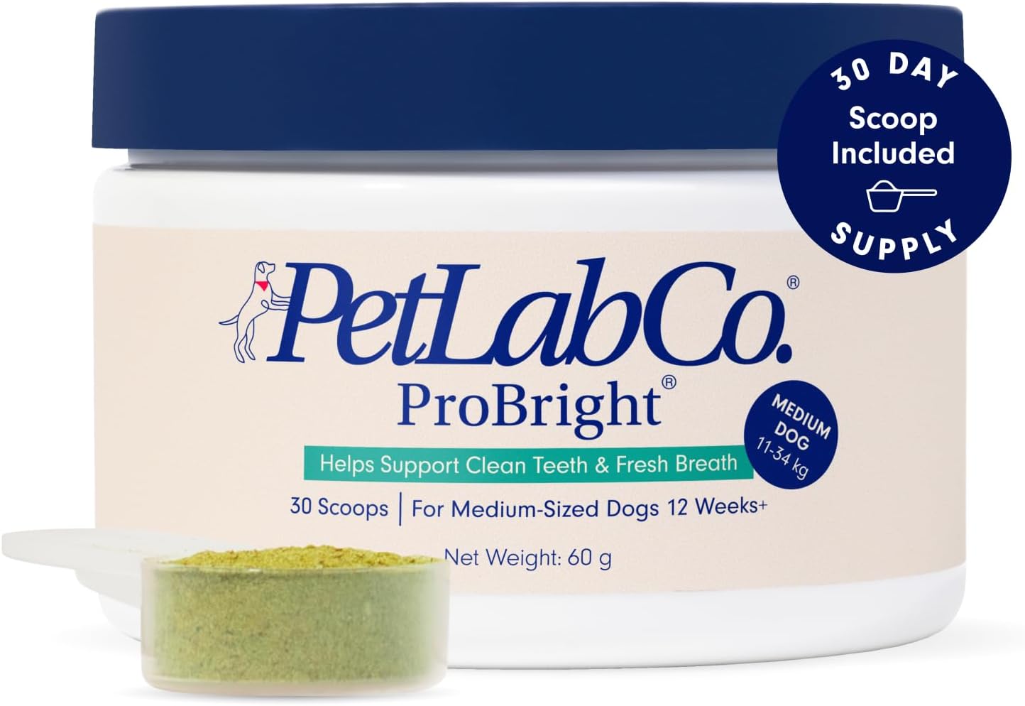 ProBright Dental Powder Plaque & Breath, Medium Dogs