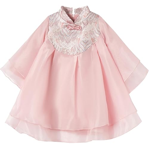 Mud Kingdom Little Girls Qipao Dress Fleece Lining Cute Traditional Cheongsam
