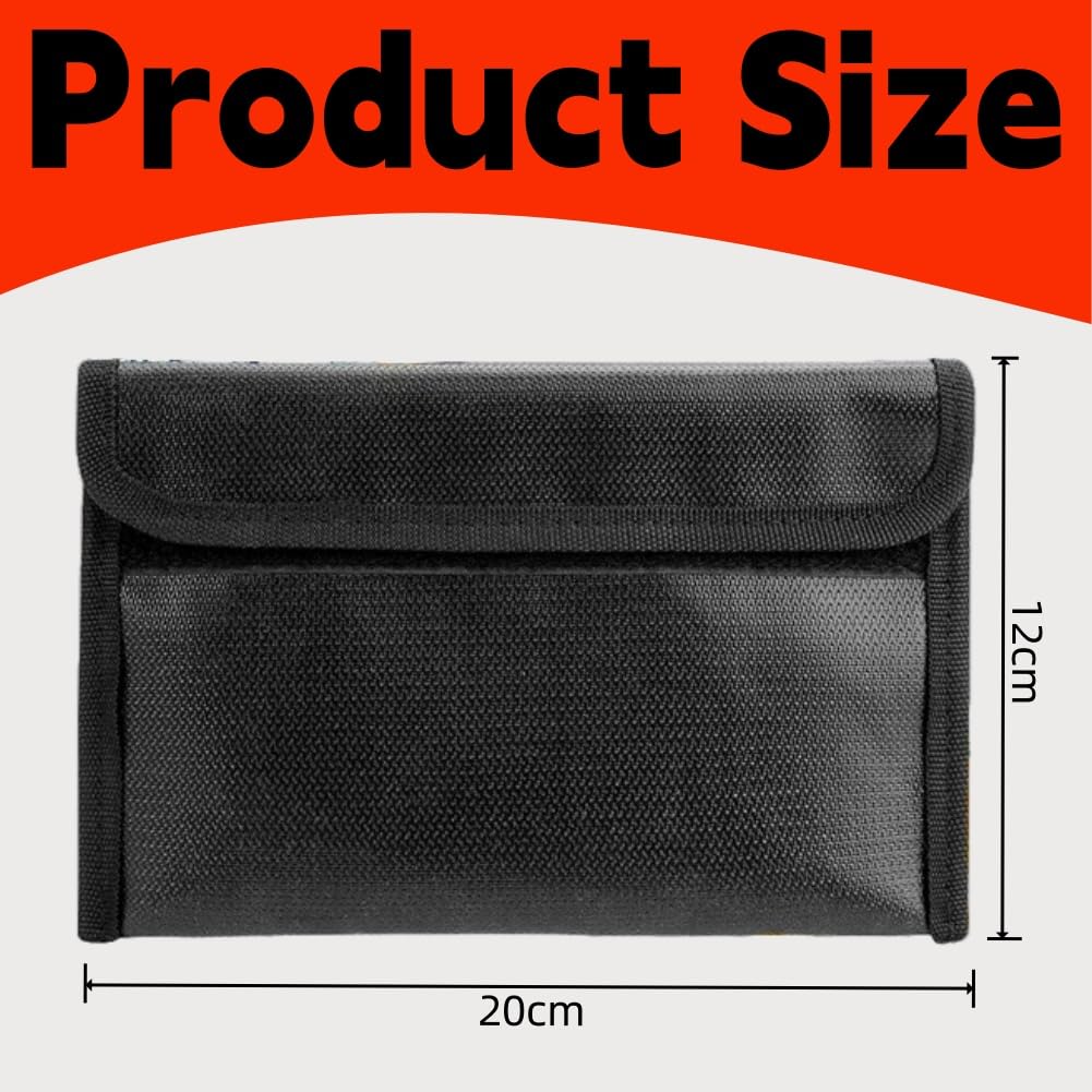 Bolsas Ignífugas para Documentos y Dinero,Bolsa Seguridad Ignífuga,Bolsa Ignífuga y Resistente al Agua,Bolsa Seguridad Prueba de Explosiones,Bolsas Prueba Fuego Resistente,para Objetos Valo