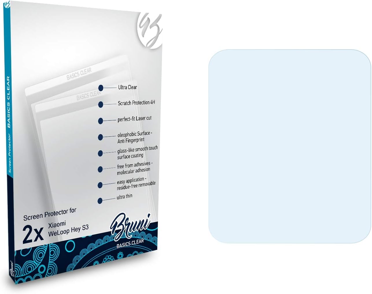 Screen Protector compatible with Xiaomi WeLoop Hey S3 Protector Film, crystal clear Protective Film (2X)