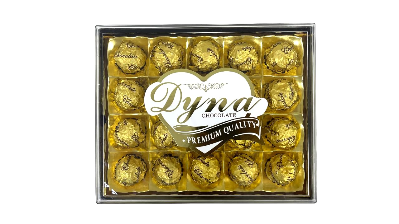 DYNA Milk Chocolate Squares-20 12x220gm (2214) | Individually Wrapped | Perfect for Baking, Snacking, Party Favours & Gifts