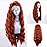 ELESTY Copper Red Synthetic Lace Front Wigs Loose Wavy Long Heat Resistant Fiber Hair Glueless Lace Wigs Side Part Natural Looking Daily Party Wigs for Women
