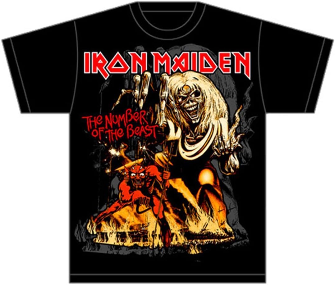 Men's Iron Maiden Number Of the Beast T-Shirt Black XX-Large
