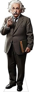 Life Size Cardboard Cutout Standee, Albert Einstein 3ft Standup, Historical Figure Cutouts for Party, Classroom, Museum, Science Exhibitions, and Events