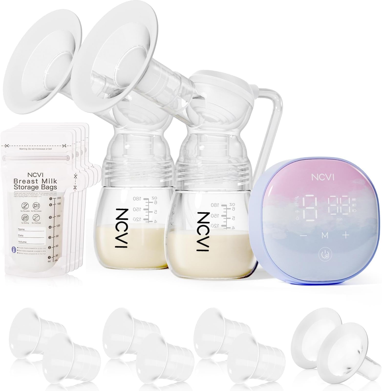 NCVI Double Electric Breast Pump, 4 Modes 9 Levels, Hospital-Grade Suction