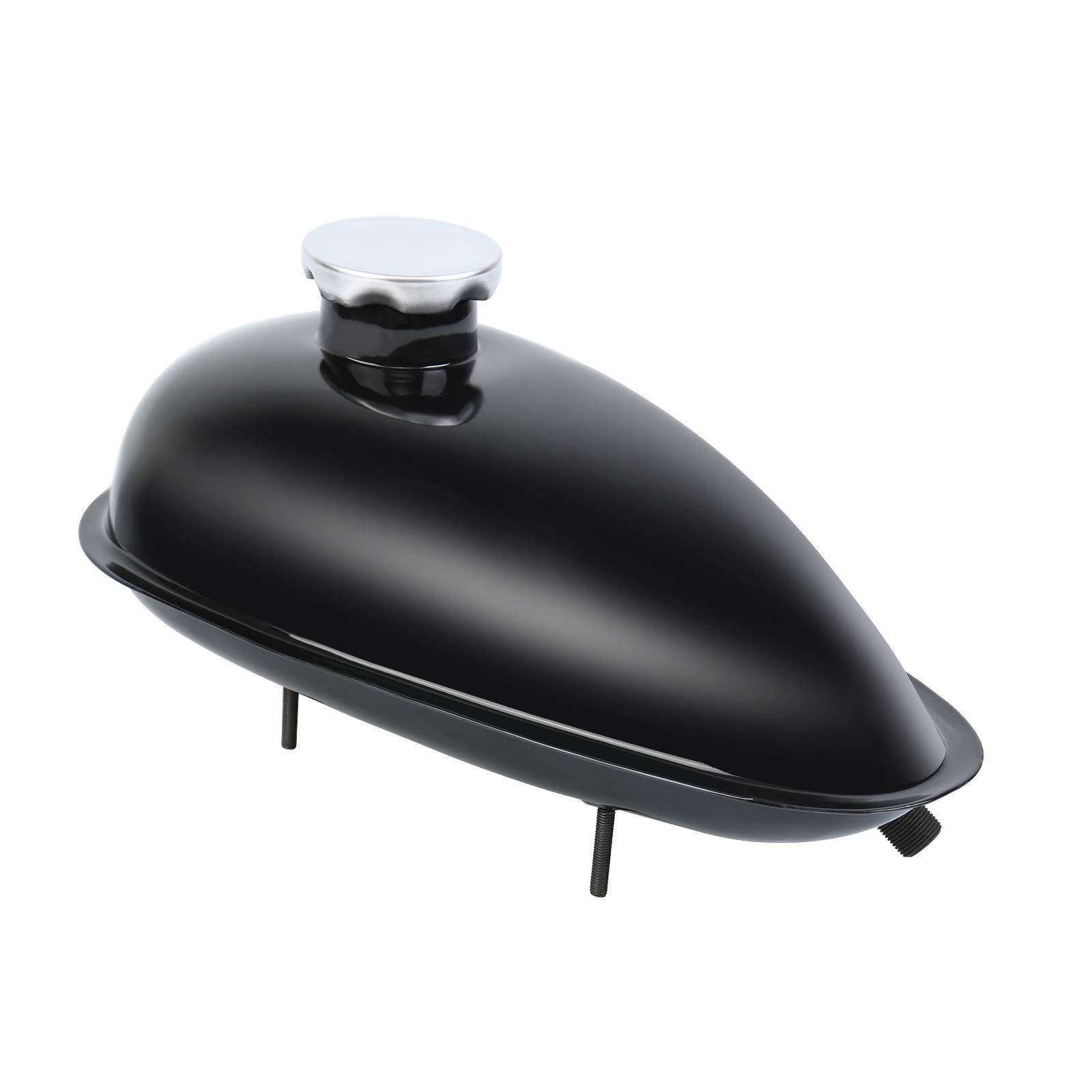 Ambienceo Argent 2 Temps 50cc vélo Essence Moteur motorisé Moteur vélo kit(avec Un Cadeau au Hasard)