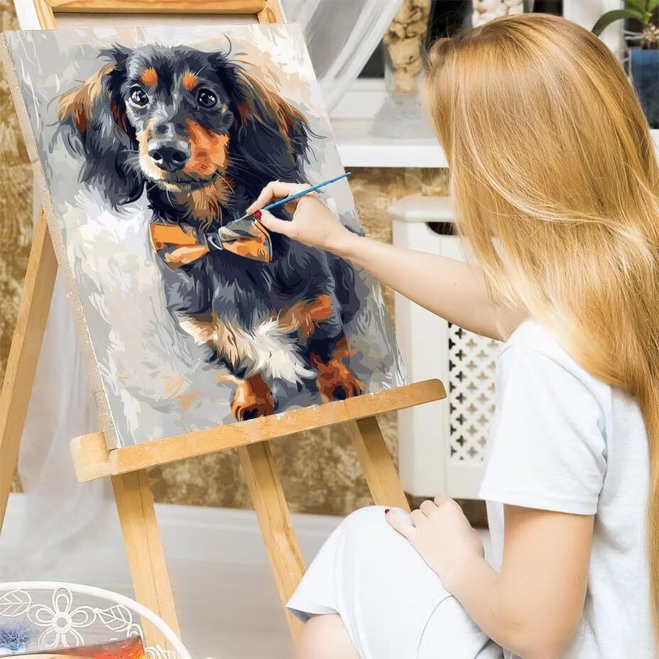 Paint by Numbers Kits Chien Abstrait Activité Créative DIY - 7