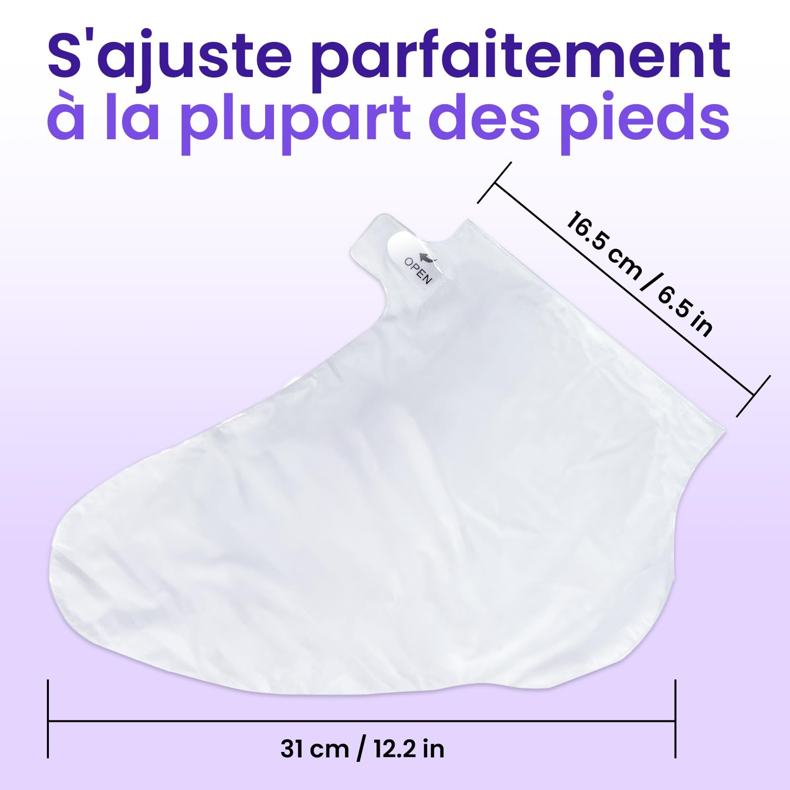 6 Paires Masque Pieds Hydratant au Lavande, pour Pieds Très Secs et Abîmés – Soin au Beurre de Karité, à l’Huile de Jojoba et à la Vitamine E, Foot Mask