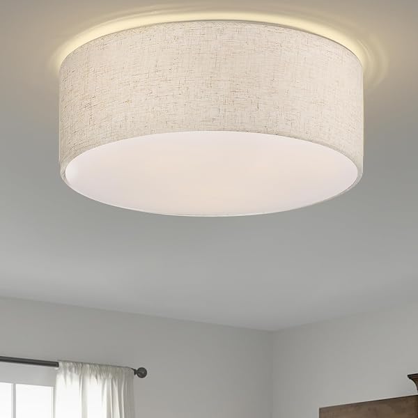 Galtlap Flush Mount Ceiling Light Modern Farmhouse Drum Ceiling Light Fixture