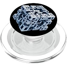 Science Geek Geometry Tesseract PopSockets PopGrip for MagSafe