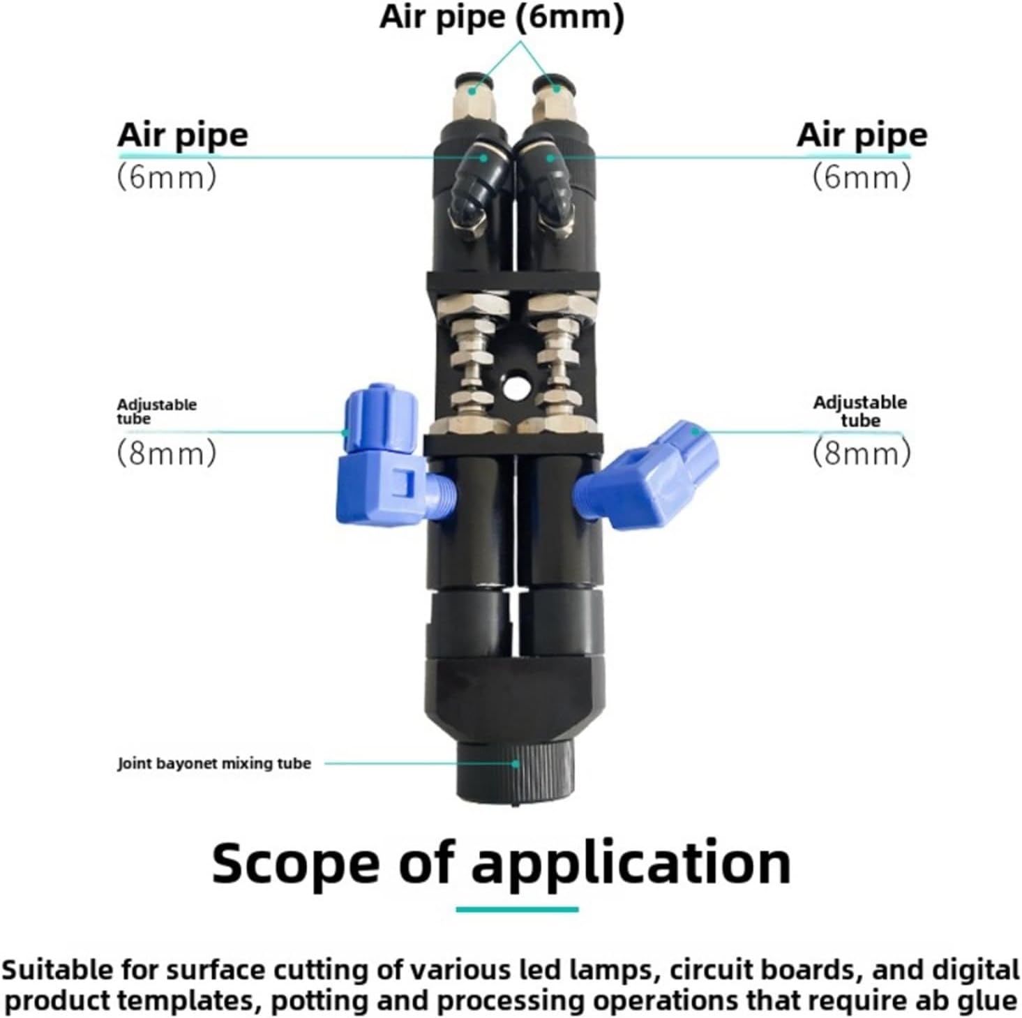 AB Two-component Glue Injection Valve, Small Flow Reverse Suction Dispenser For Accessories Snap-on