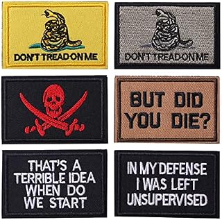 GYGYL 6PCS Tactical Great British Union Jack Patch Bundle, Tactical Morale Funny Patches, Hook and Loop Applique for Military Uniform Tactical Bag Jacket Jeans Hat