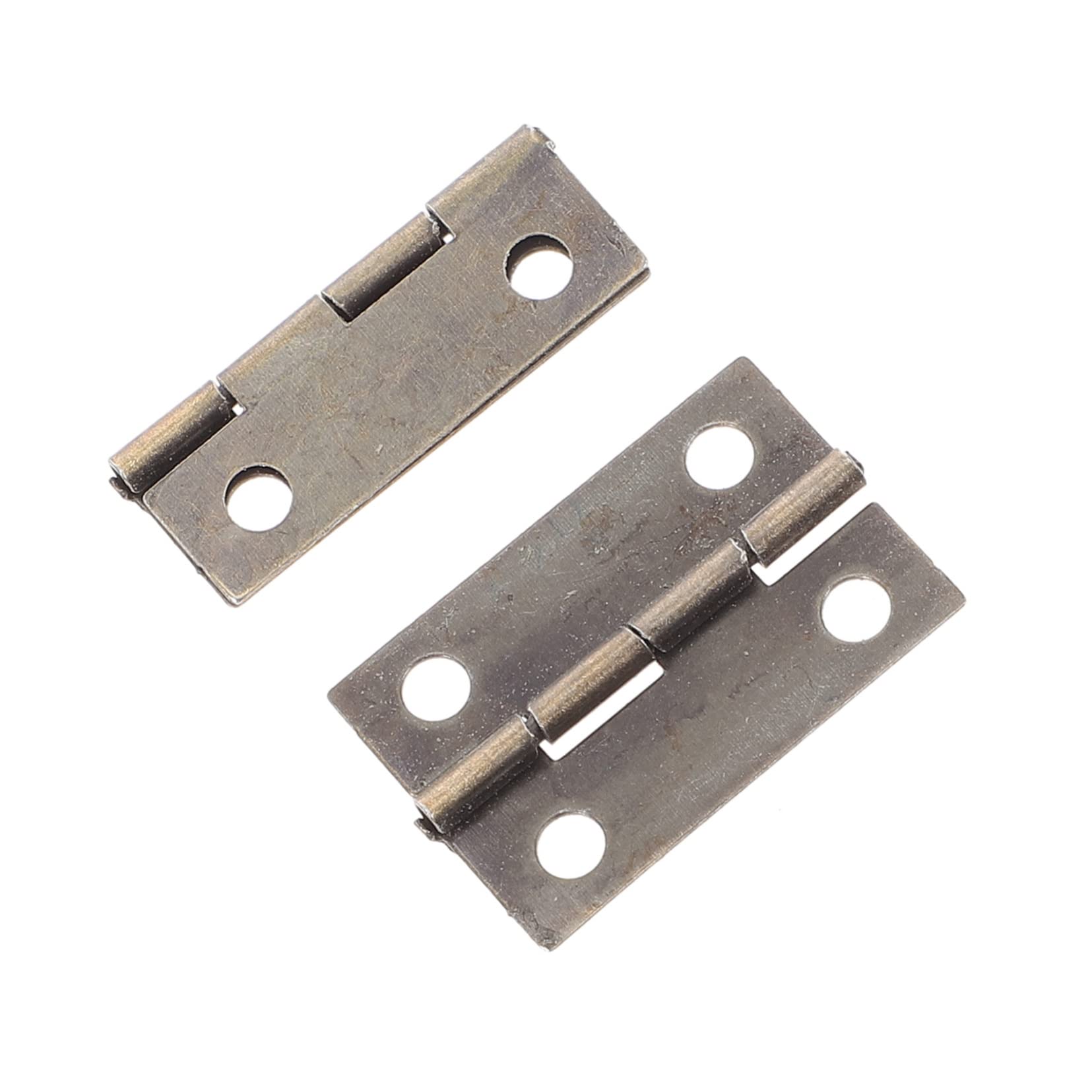 Balacoo 3 Sets Antique Iron Mini Hinges for Jewelry Boxes Decorative Wooden Box Hinges Vintage Buckle Latch