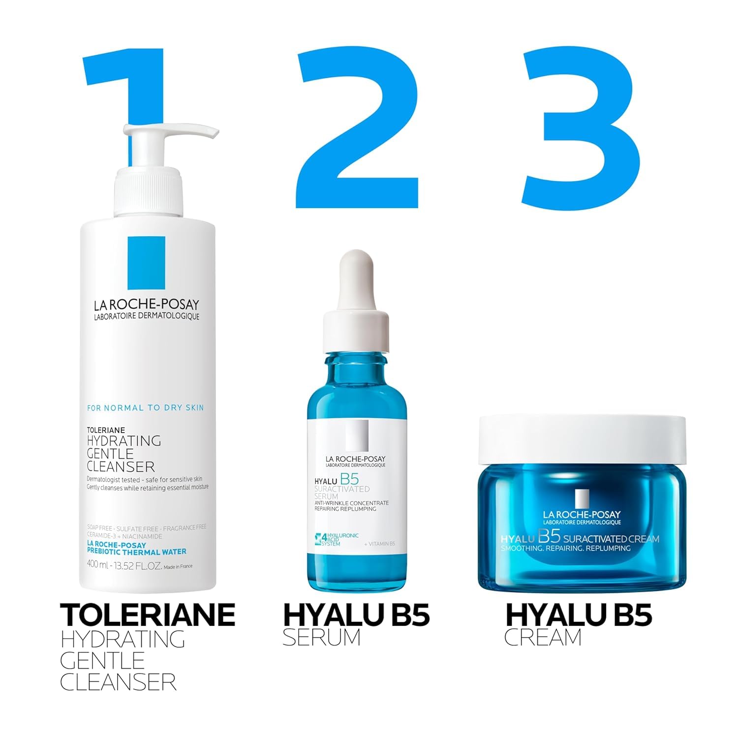 La Roche-Posay Hyalu B5 Suractivated Anti-Aging Face & Neck Cream, Firming Face Moisturizer With 3 Types of Hyaluronic Acid for All Skin Types, 72hr Hydration + Anti-Wrinkle, Fragrance Free, 1.7fl oz