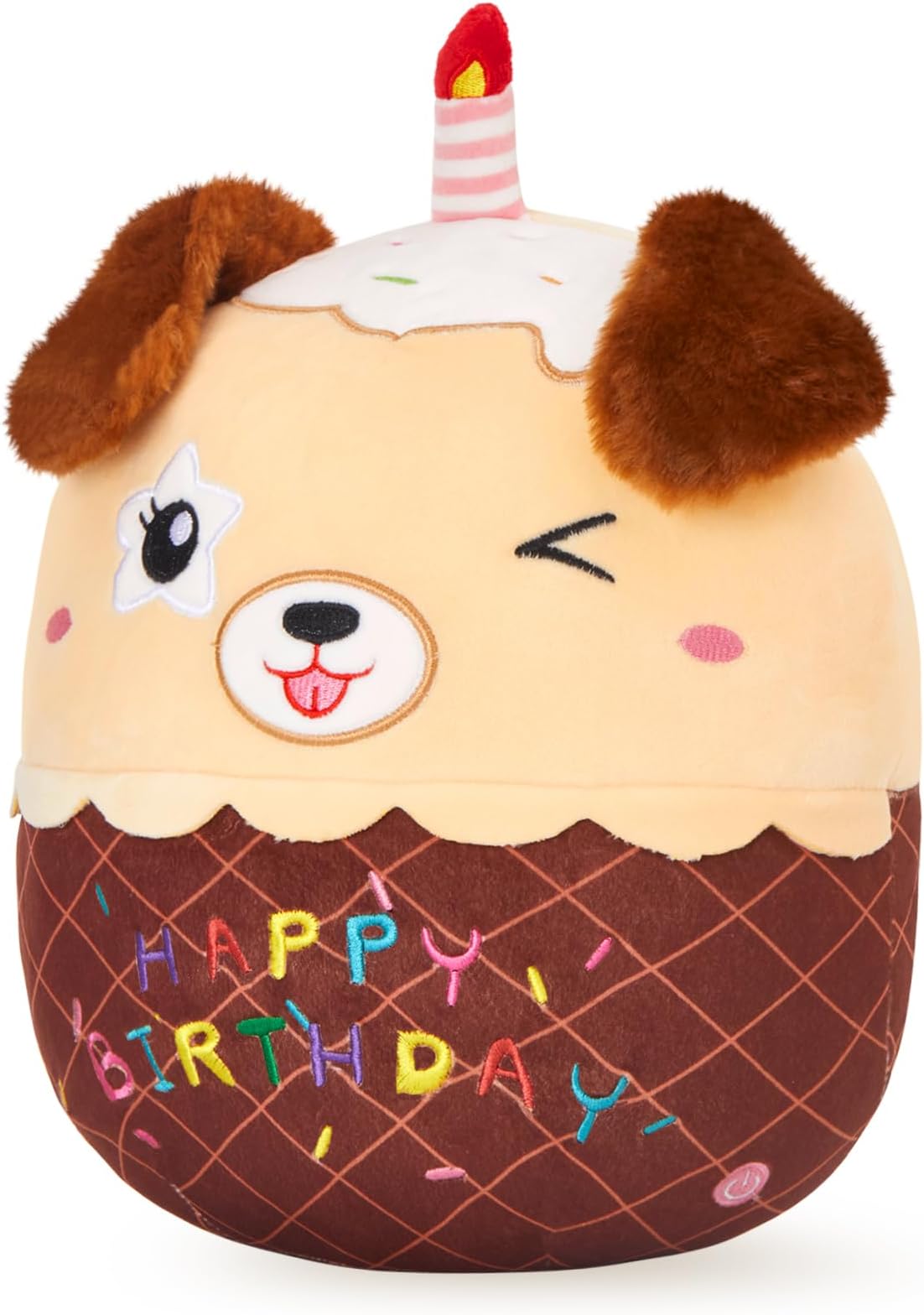Plush Stuffed Animals Light Dog Birthday Puppy Lights Glowing 14" | Light Birthday Plush Stuffed Lights Animals Up Music Dog Cake Puppy Original Wink Plushie with Colorful LED Glowing