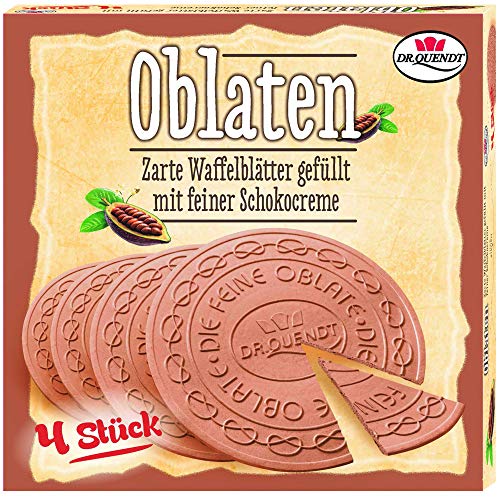 Dr. Quendt Oblaten Dresdner mit Schoko Creme 150g Feines Gebäck nach über 200 Jahre alter Rezeptur Knusprige Oblaten mit zarter Füllung