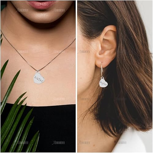 Miniatura 8 de AUEAR, Paquete de 30 dijes familiares a granel en forma de corazón con cuentas sueltas a granel para mamá, papá, hermano, hermana, abuela, abuelo,