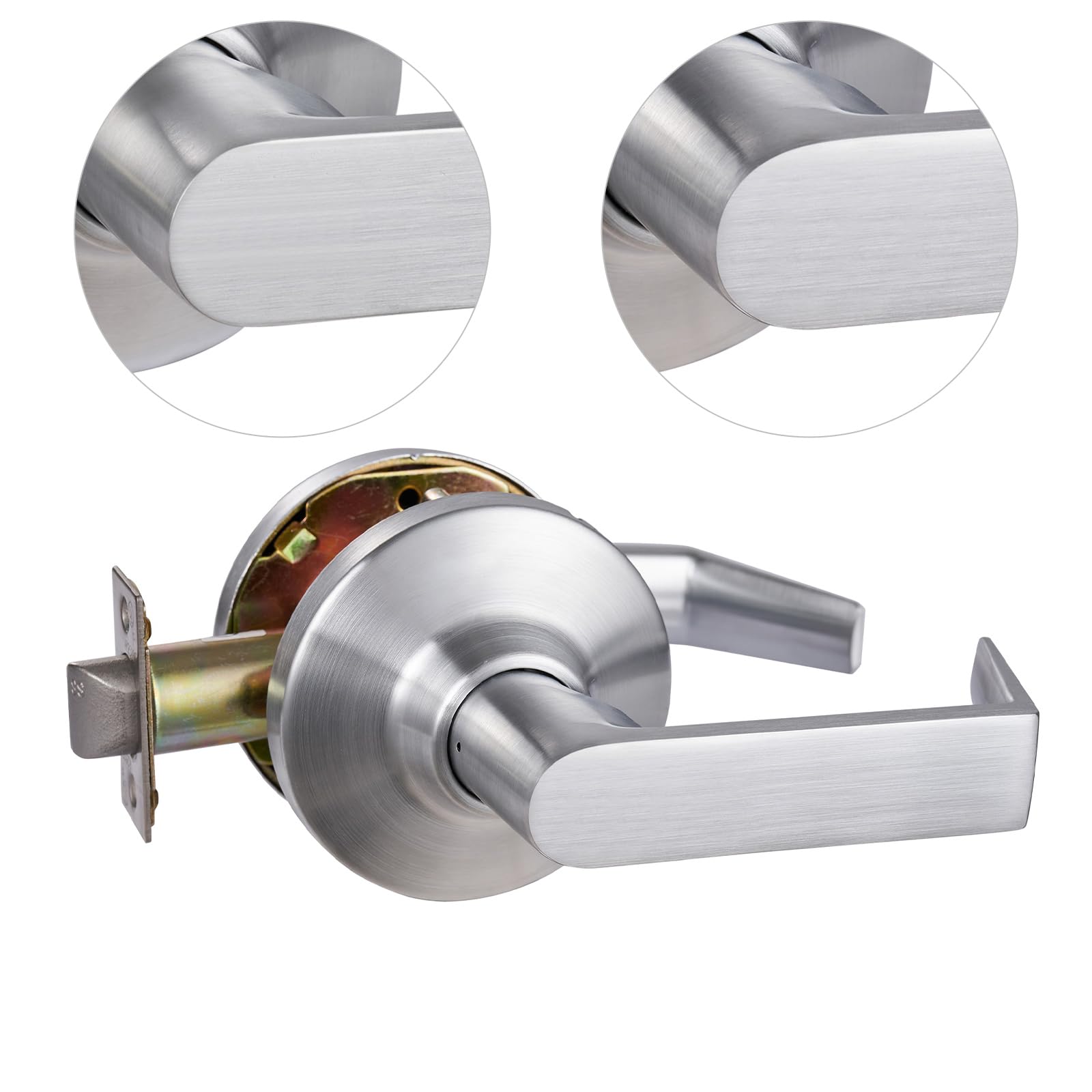Levier de porte de passage NEWBANG GRD1-73PS finition chrome satiné durable