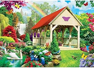 DAERLE Landscape Diamond Painting, 5D Diamond Art DIY Children's Day Gifts, Garden Diamond Painting Kits for Adults, Diamond Art Kits Suitable for Parent-Child Activities Home Wall Decor 15.7x11.8inch