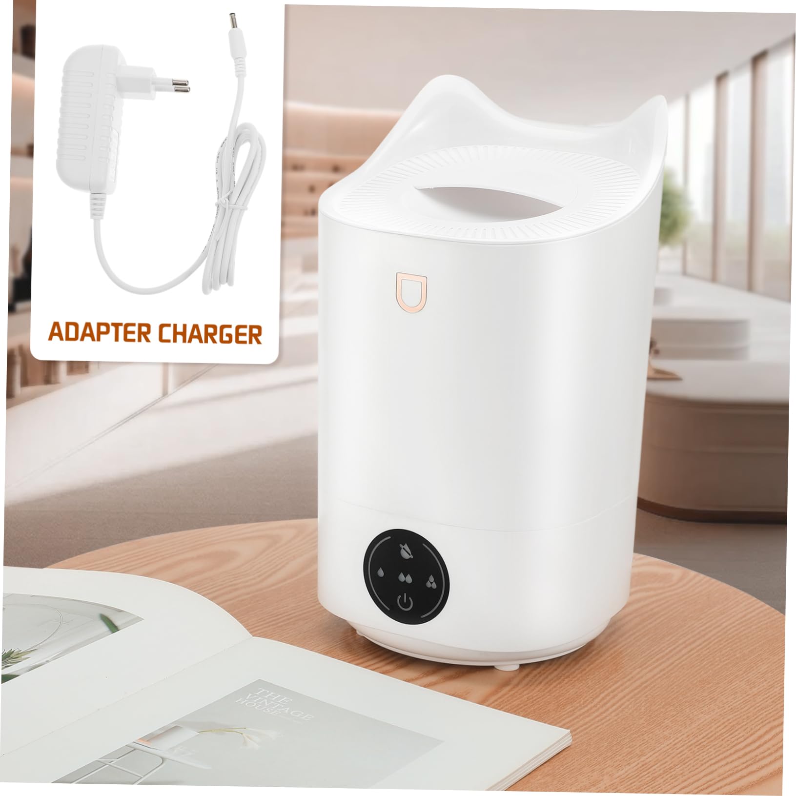 MAGICLULU Umidificatore da Tavolo Basso Rumore con Serbatoio Funzione di Spegnimento Automatico Design Compatto e Facile da Pulire per Ufficio e Camera da Letto
