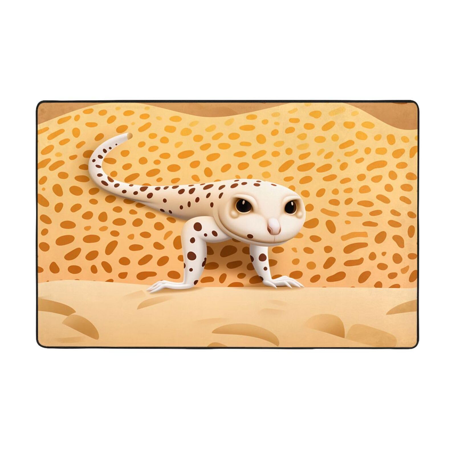 Tapis gecko léopard sable lavable pour une chambre d'enfant propre