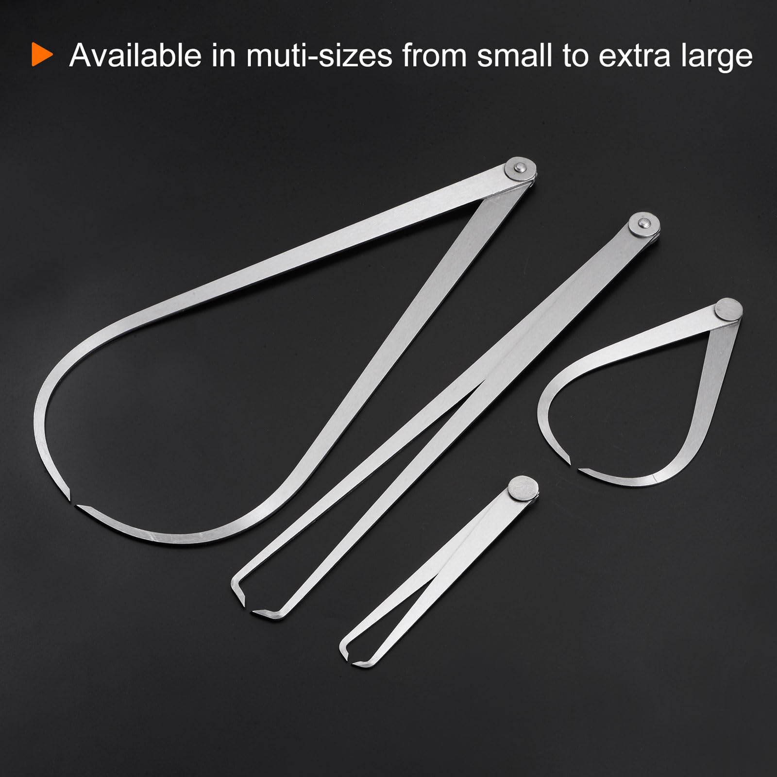 QUARKZMAN 2pz Esterno Calibro 400mm 16" 410 Acciaio Inox Azienda Attrito Giunto per Interno Misurazioni