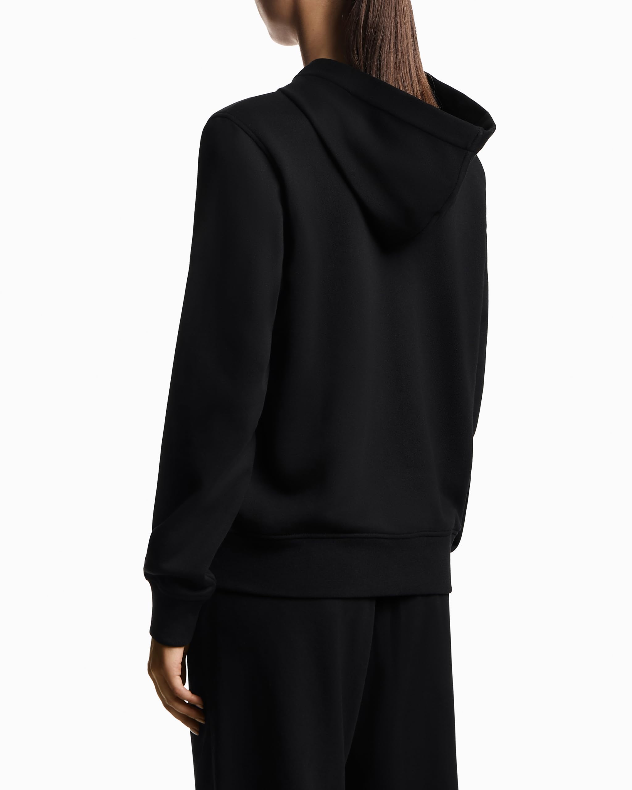 Emporio Armani Terry Hoodie Sweatshirt Sudadera con Capucha Mujer (Pack de 1)