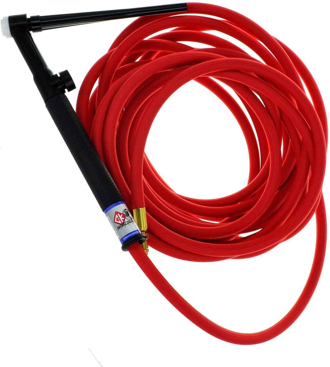 CK9 Air Cooled TIG Torch Kit, Flex Valve, 125A, 25', 1-Pc, Super-Flex, CK9V-25-RSF FX