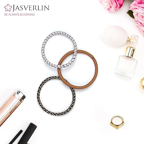 Miniatura 6 de Bandas de goma de nailon sin enganches para mujeres y niñas, para cabello rizado grueso, sin daños, accesorios elásticos para peinados de 18