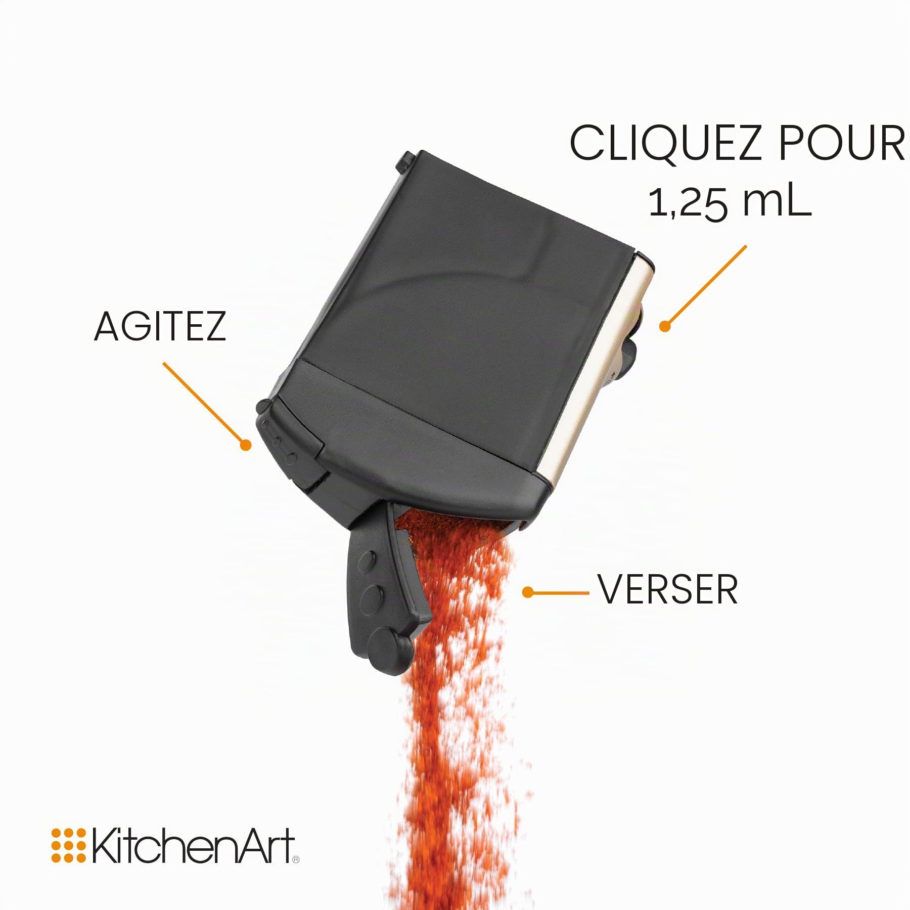 KitchenArt Select-A-Spice 57010 Carrousel à mesurer automatique Série professionnelle Satiné
