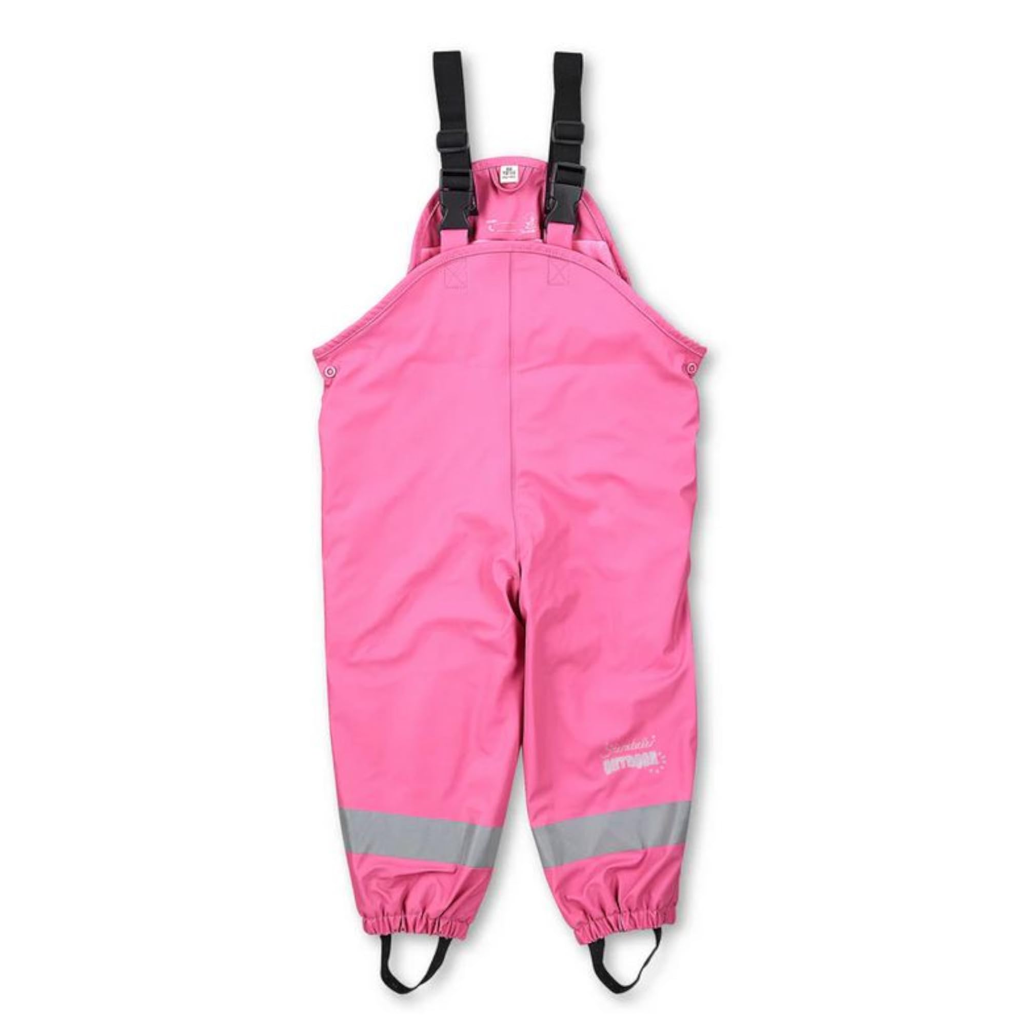Sterntaler Regenhose gefüttert Uni - Kinder Regenhose wasserdicht - Mädchen Matsch- und Buddelhose mit verschweißten Nähten und elastischen Hosenträgern - Regenbekleidung warm - himbeerrosa, Größe 86