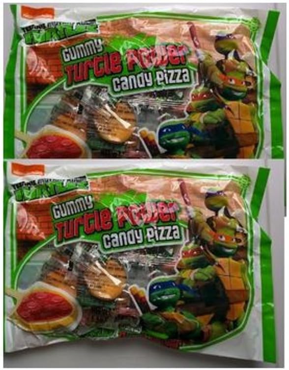 Teenage Mutant Ninja Turtles Gummy Turtle Power Candy Pizza ( 2 Packages) 20 Pieces