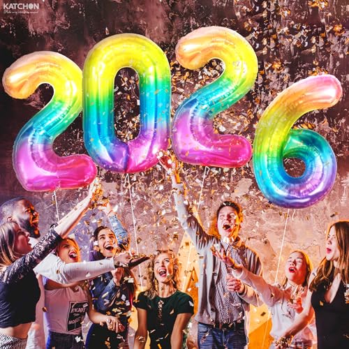 Image of Rainbow 2026 Balloons 42 Inch, Rainbow Graduation Decorations 2026, Foil Number 2026 Graduation Balloons Class of 2026 Decorations | Graduation Party Decorations | Prom Decorations 2026, Katchon