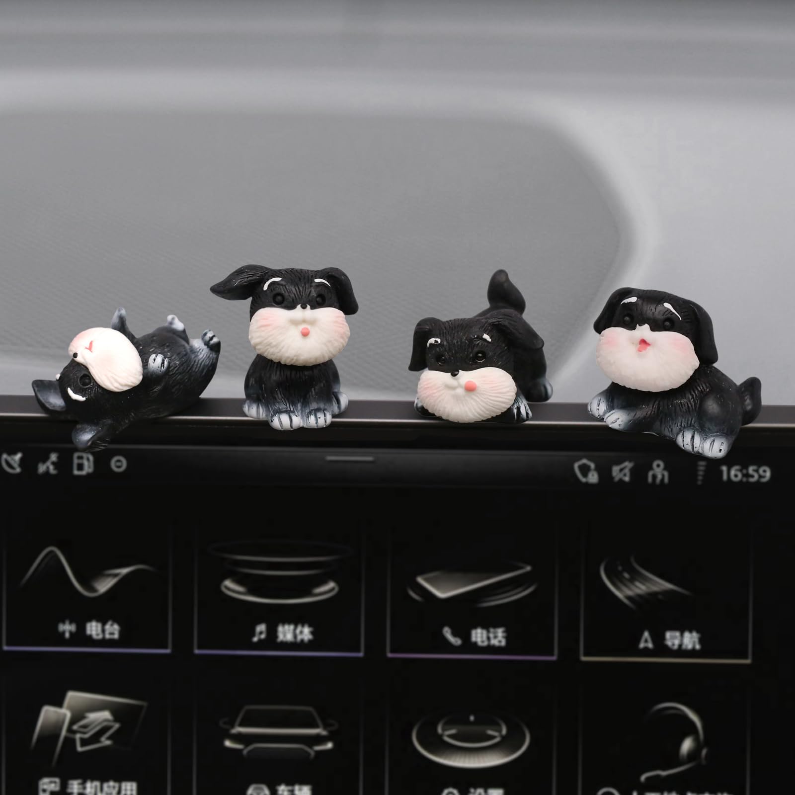 Amazon.co.jp: HANFEIDA 犬 置物 ダッシュボード装飾 4個 ミニ