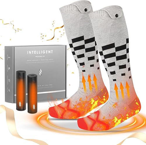 Juego de calefacción recargable, calcetines térmicos y calentadores de manos para hombres, 2 paquetes de calentadores eléctricos de pies de 6000 disponible en Yaxa Colombia