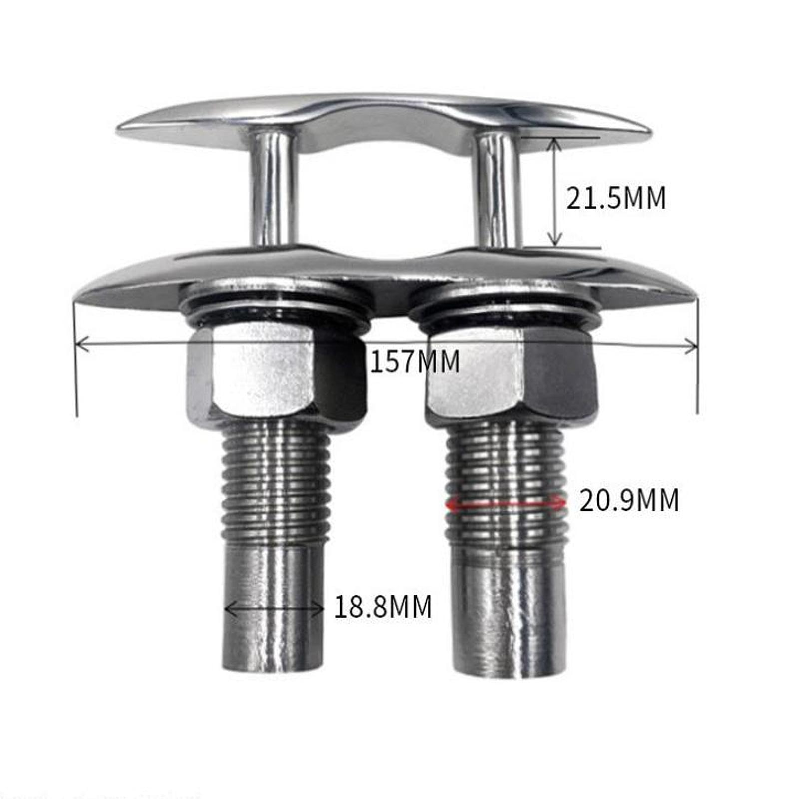 kowaku Pull up Boat Cleats Marine Dock Deck Cleat Easily Install Accessory for Fishing Boats Full up Dock Cleat Retractable, 157mm 6inch