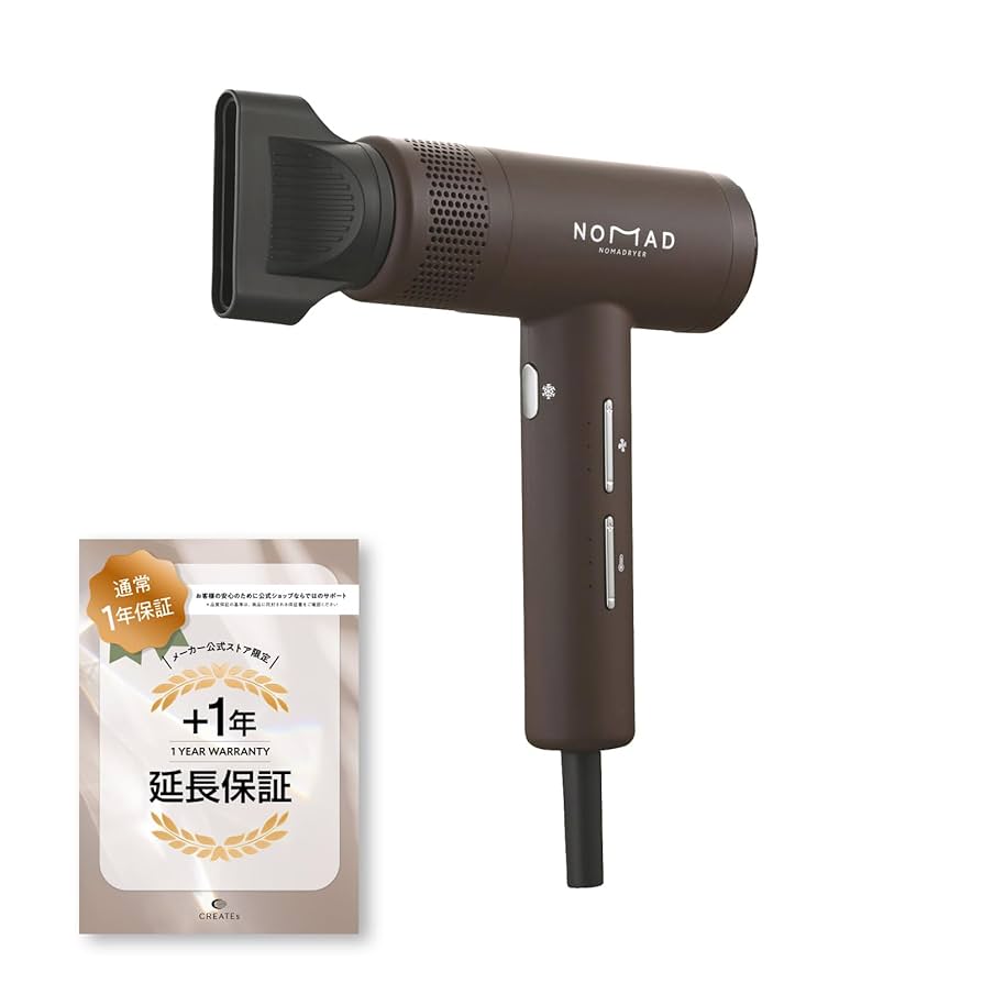 クレイツ ノマドライヤー 温度・風量設定3段階 COO冷風機能付き Amazon | ◇新モデル◇公式ストア＋1年延長保証◇クレイツ ノマ