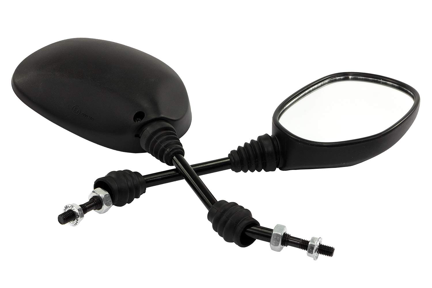 Spiegel Paar schwarz E-geprüft für P i a g g i o NRG 50 NTT 50 LC Quartz 50 SKR 125 Storm 50 TPH 125 TPH 50 Zip 50 Zip SP 50