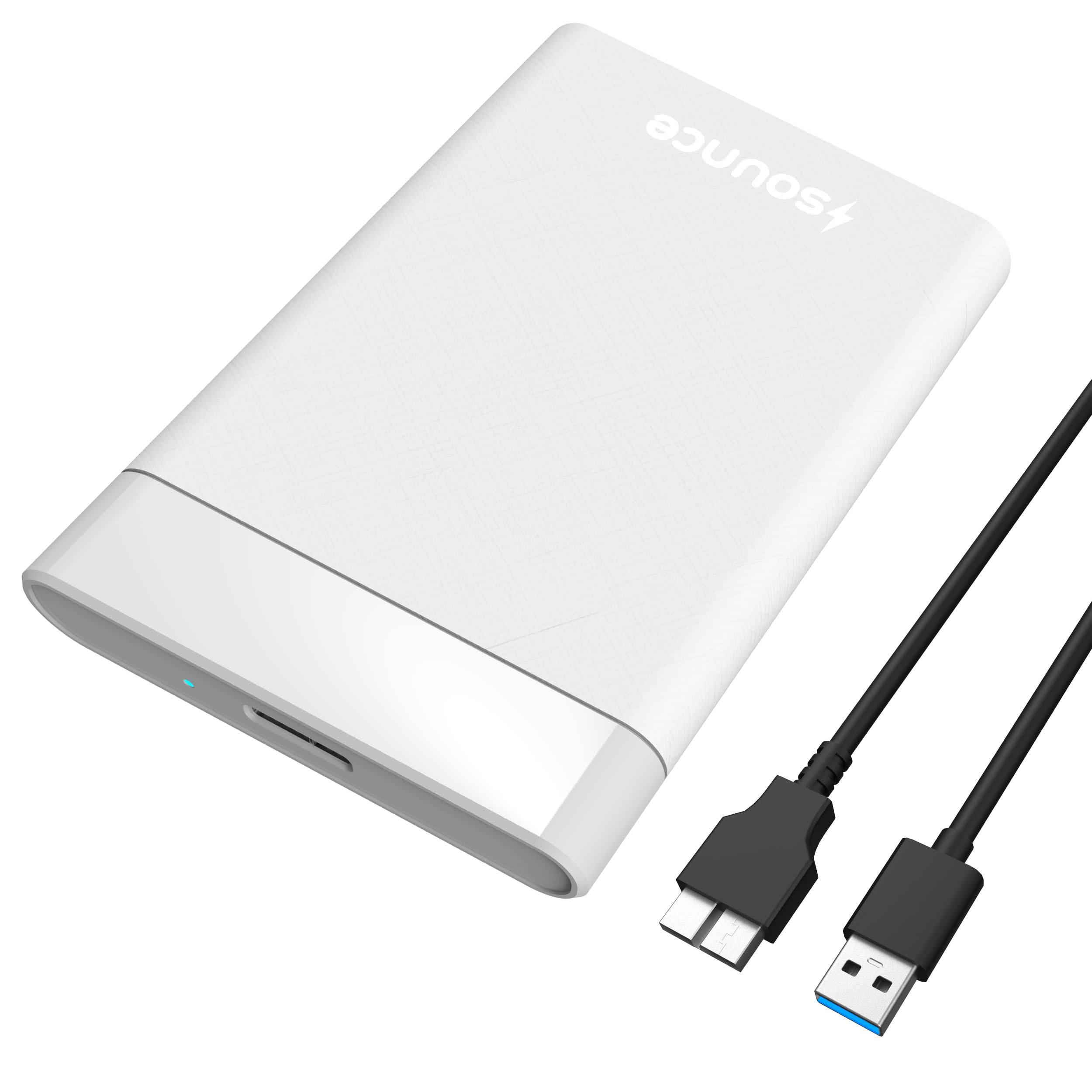 2.5 Inch Hard Drive Enclosure Type-C, Sounce India 6Gbps USB 3.1 to SATA III Tool-Free External Hard Drive Enclosure for 7mm/9.5mm 2.5" SSD Laptop HDD with UASP for Samsung WD, Xbox PC TV - Blue — Amazon image 10