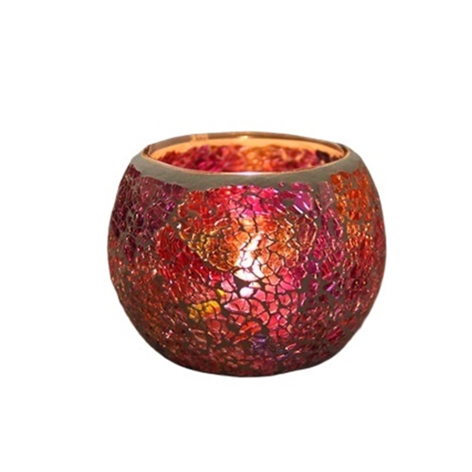 Candle sticks holder candle holders， Snowflake Mosaic Glass Candlestick Holders(Style11)