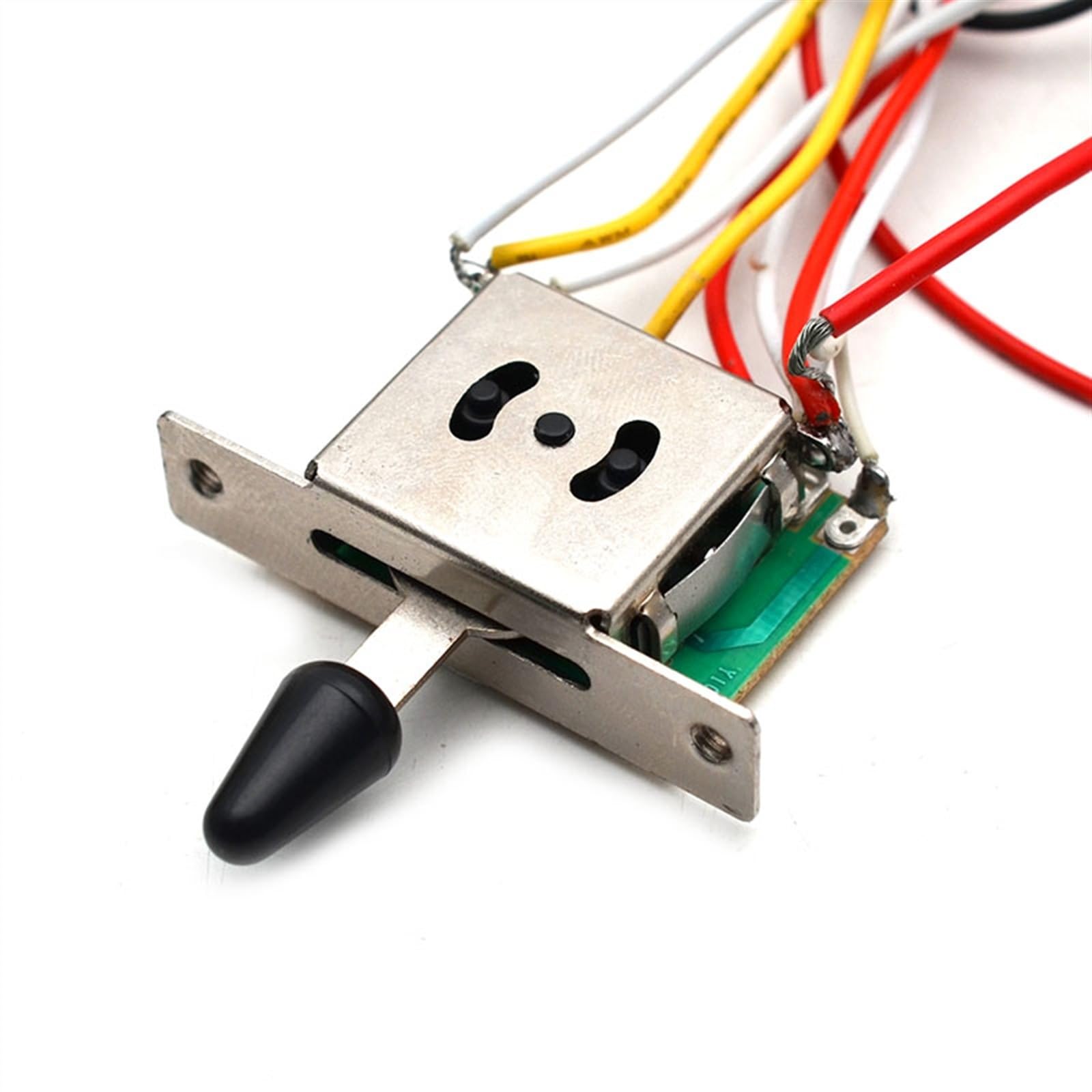 Zestaw do gitary wiring Przetwornik Do Gitary Elektrycznej Czarno-biały Pojedynczy Potencjometr 250K Pełny Zestaw Okablowania Wyjście 6,35(White)