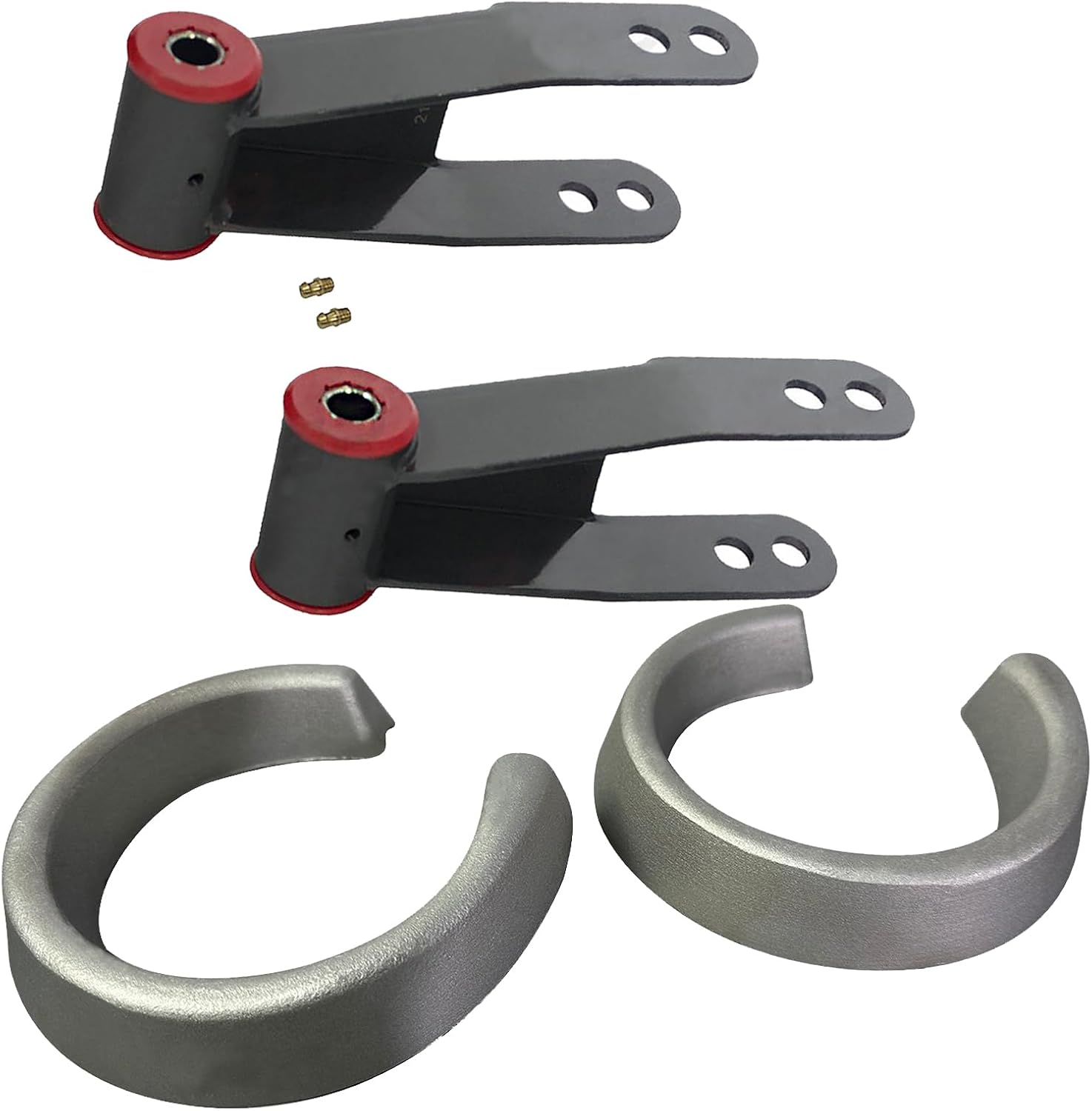 BST BSSP 2"-2" Lift Kit Adjustable Leveling Shackles Kit w/Coil Spring Spacers For 1998-2012 Ford Ranger for 1987-2004 Dodge Dakota 1998-2003 Dodge Durango Suspension Leveling Lift Kit