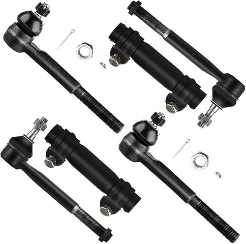 SCITOO Mangas de ajuste de extremo de barra de dirección compatibles con Chevrolet para GMC K1500 K2500 K3500 Suburban 1988-2000 6 piezas