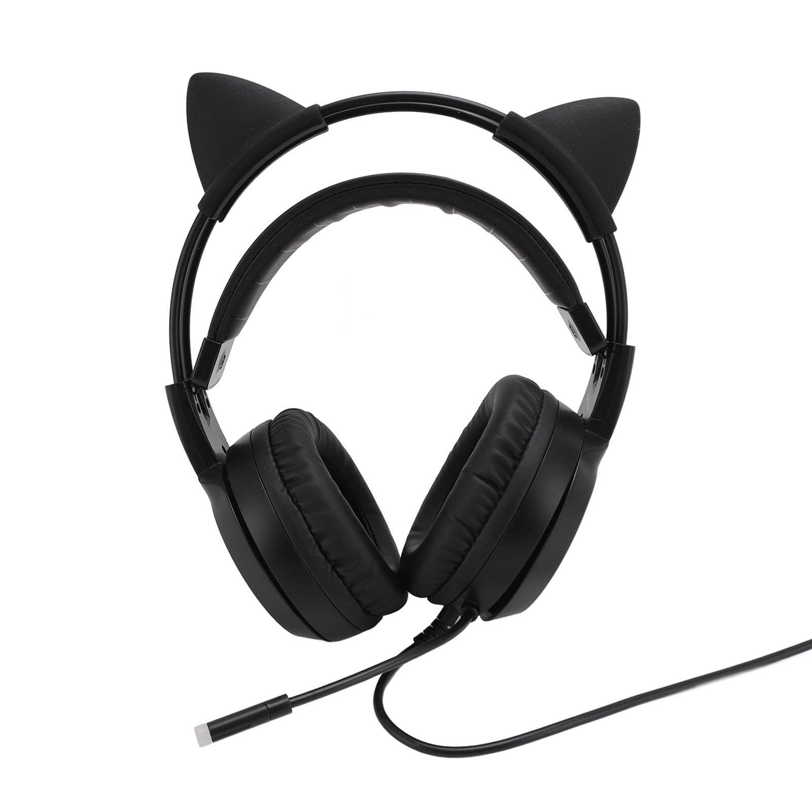 BONKZEBU Auriculares Estéreo con Reducción de Ruido para Juegos, Bonitos Auriculares Supraaurales con Micrófono, Altavoces Premium de 40 Mm para Teléfono PC, Diadema Ajustable para Niños (Negro)