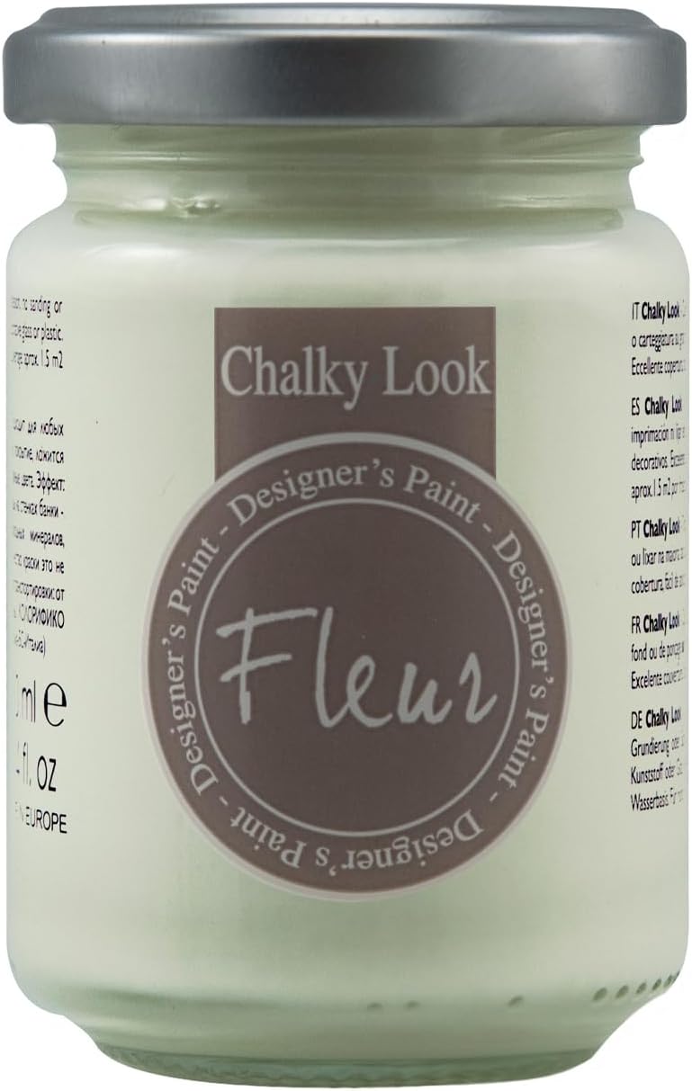 Fleur Paint 12050 – Mineral Paint Water Based, 130 mL Colour Chalk White
